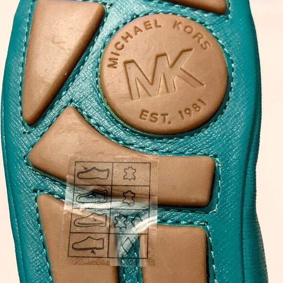 Michael Kors Womens Shoes Green Fulton Moccasins Flats 7 Leather Upper Slip On - Picture 11 of 15